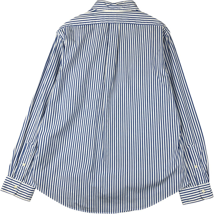 Ralph Lauren CUSTOM FIT long sleeve button down striped shirt men's XL size cotton white type Vintage Second Hand