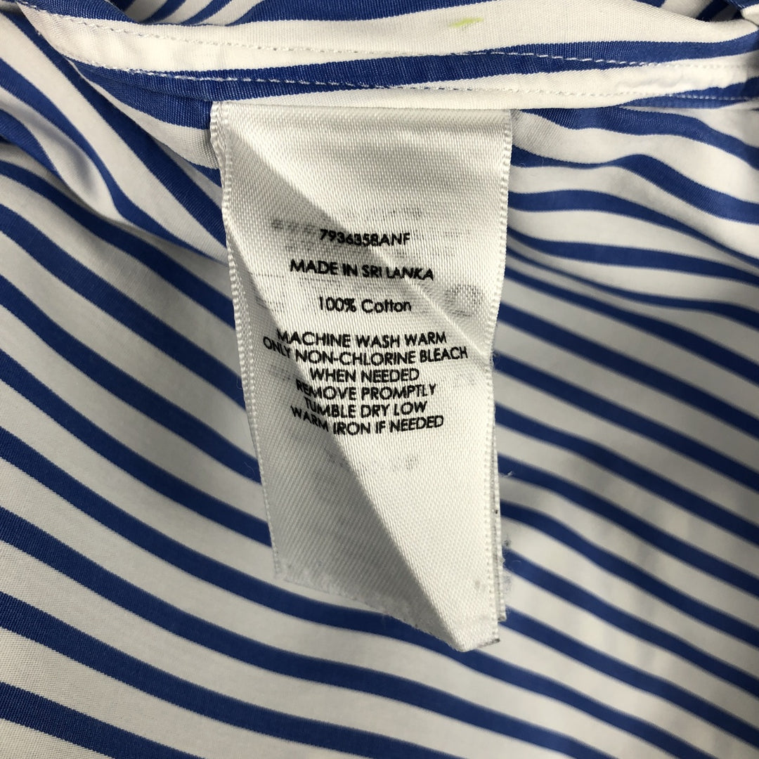 Ralph Lauren CUSTOM FIT long sleeve button down striped shirt men's XL size cotton white type Vintage Second Hand