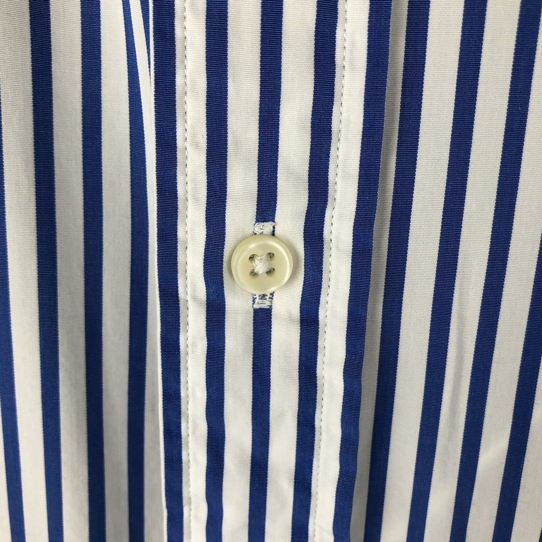 Ralph Lauren CUSTOM FIT long sleeve button down striped shirt men's XL size cotton white type Vintage Second Hand