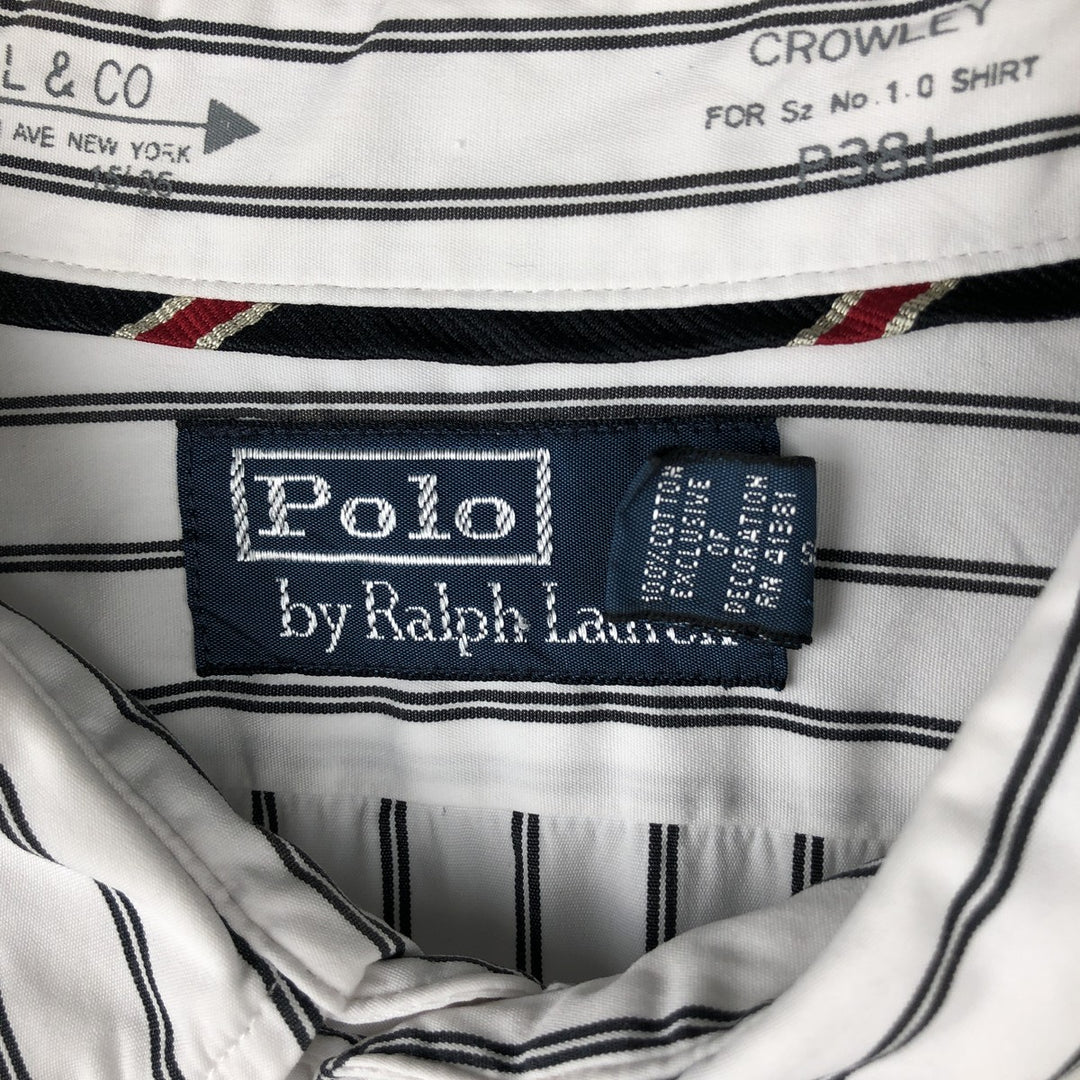 Ralph Lauren POLO by Ralph Lauren Long Sleeve Cotton Striped Shirt Men's XL cotton white type Vintage Second Hand