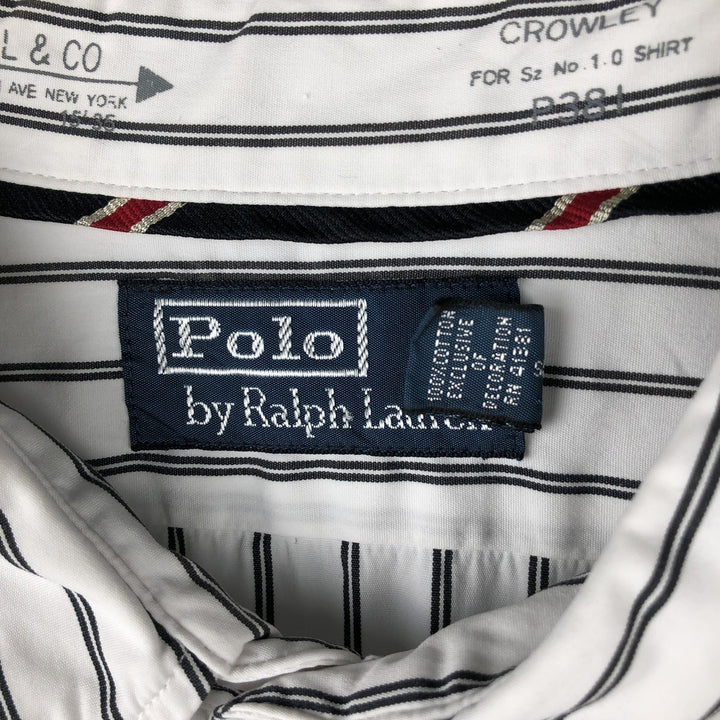 Ralph Lauren POLO by Ralph Lauren Long Sleeve Cotton Striped Shirt Men's XL cotton white type Vintage Second Hand