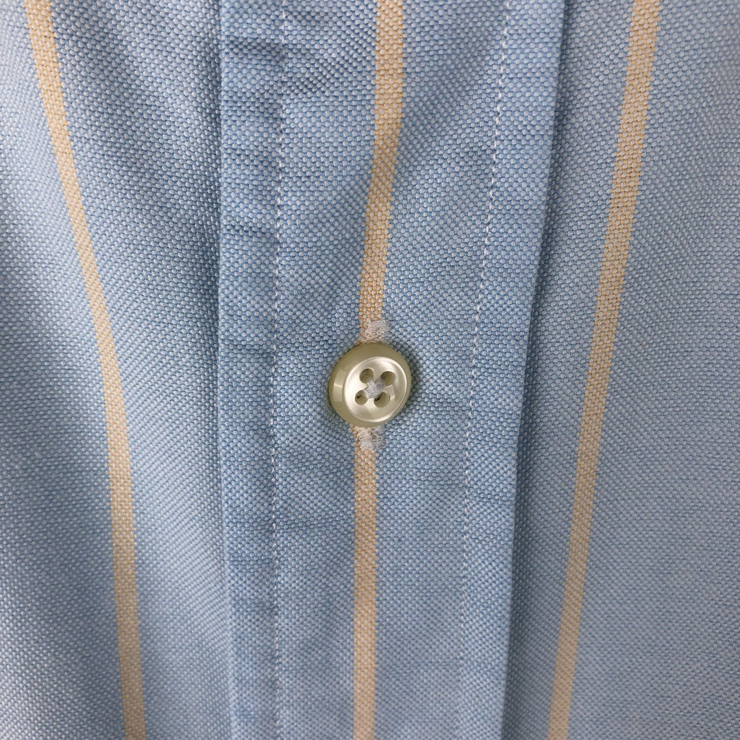 Ralph Lauren YARMOUTH Long Sleeve Button-Down Striped Shirt, Men's Size L cotton Blue type light blue Vintage Second Hand