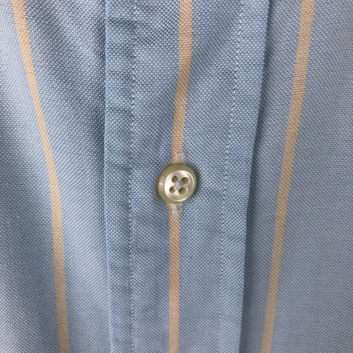 Ralph Lauren YARMOUTH Long Sleeve Button-Down Striped Shirt, Men's Size L cotton Blue type light blue Vintage Second Hand