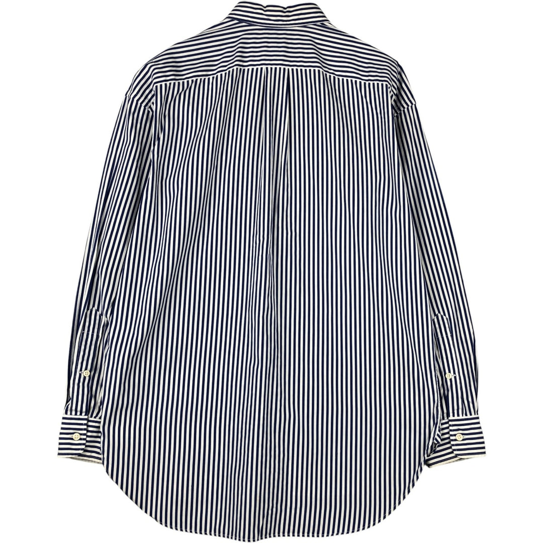 Ralph Lauren long-sleeved cotton striped shirt, men's size M, lightweight unclear white type Vintage Second Hand