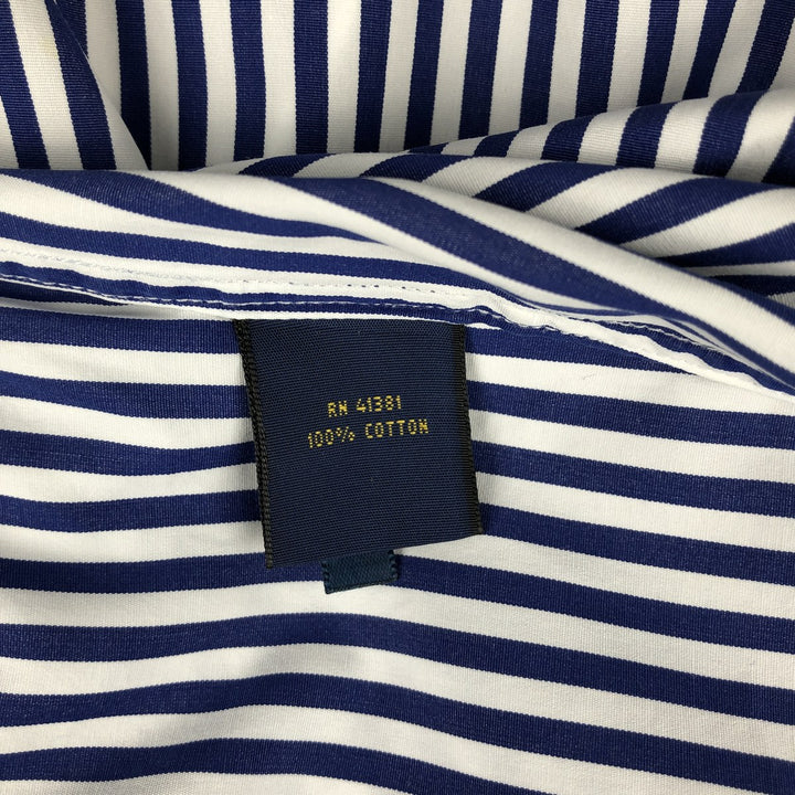 Ralph Lauren long-sleeved cotton striped shirt, men's size M, lightweight unclear white type Vintage Second Hand