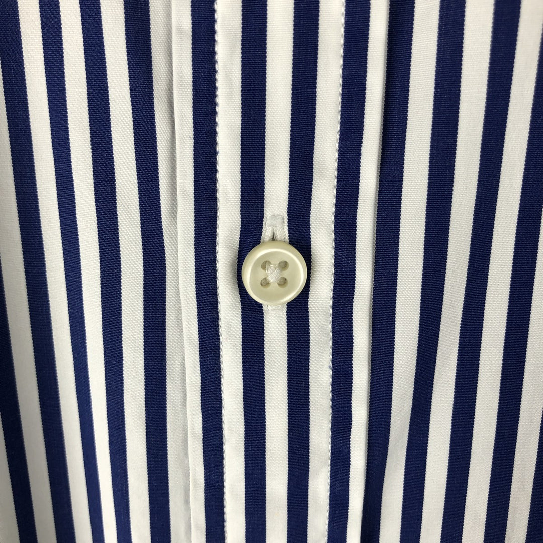 Ralph Lauren long-sleeved cotton striped shirt, men's size M, lightweight unclear white type Vintage Second Hand