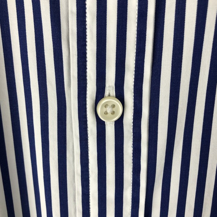 Ralph Lauren long-sleeved cotton striped shirt, men's size M, lightweight unclear white type Vintage Second Hand