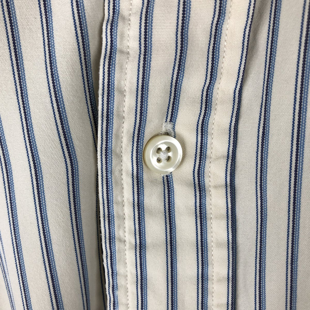 Ralph Lauren POLO by Ralph Lauren LOWELL SPORT long-sleeved cotton striped shirt, men's size L cotton Beige type Vintage Second Hand