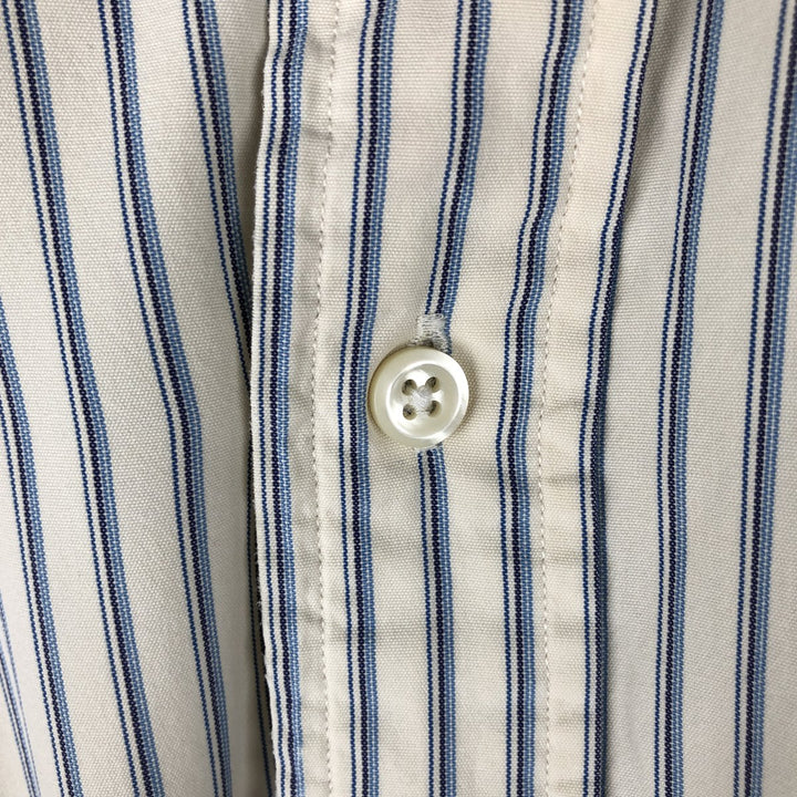Ralph Lauren POLO by Ralph Lauren LOWELL SPORT long-sleeved cotton striped shirt, men's size L cotton Beige type Vintage Second Hand