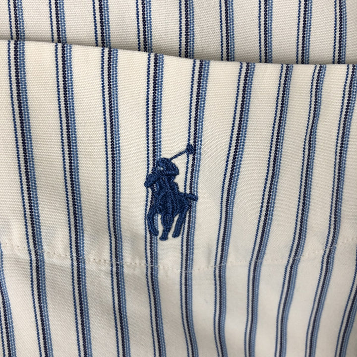 Ralph Lauren POLO by Ralph Lauren LOWELL SPORT long-sleeved cotton striped shirt, men's size L cotton Beige type Vintage Second Hand