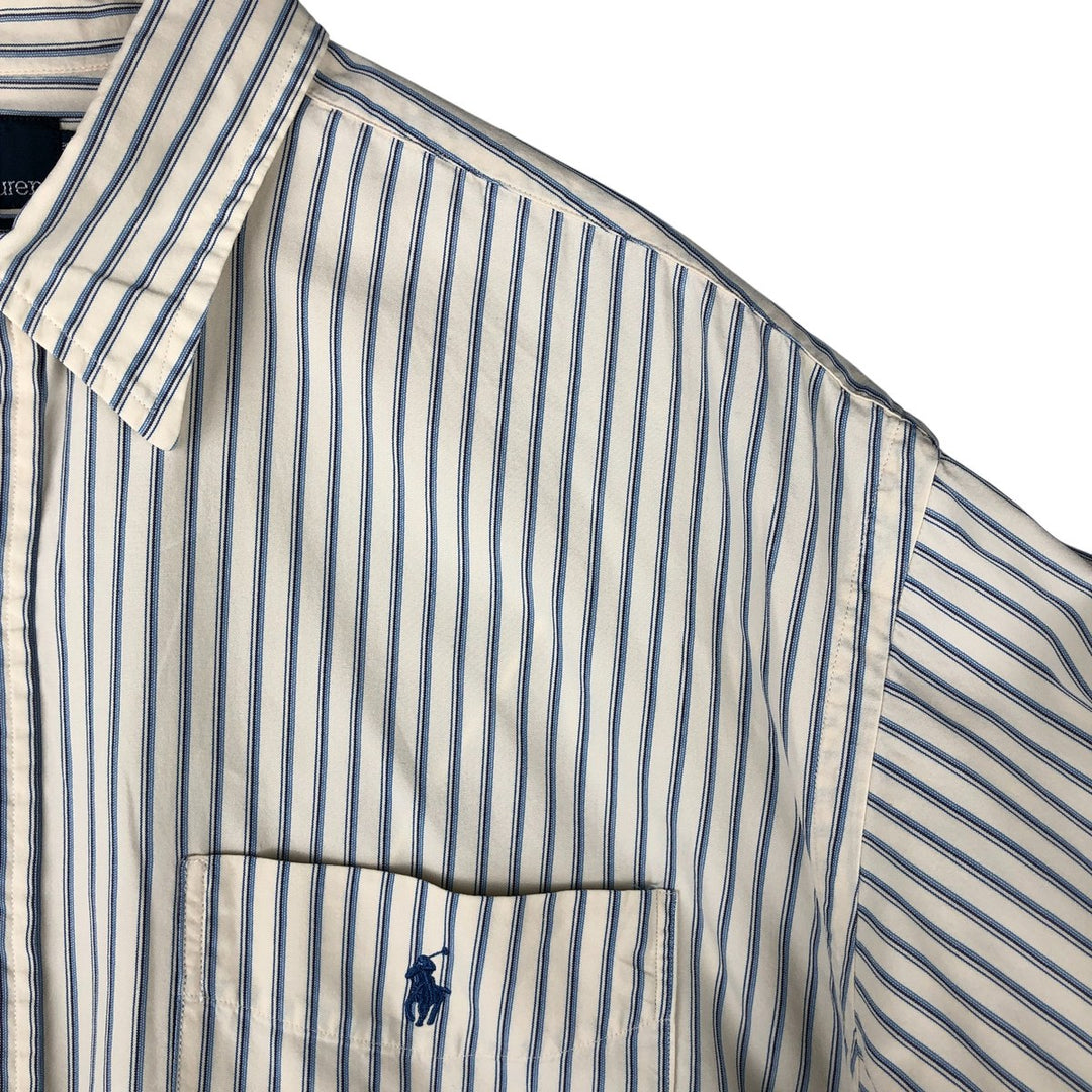 Ralph Lauren POLO by Ralph Lauren LOWELL SPORT long-sleeved cotton striped shirt, men's size L cotton Beige type Vintage Second Hand