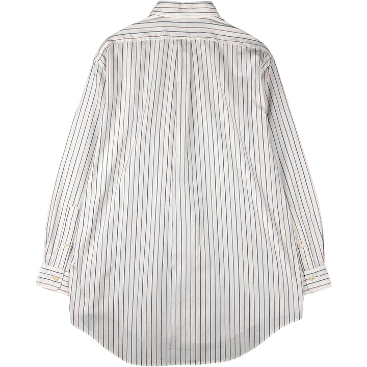 Ralph Lauren YARMOUTH Long Sleeve Button-Down Striped Shirt, Men's Size L cotton white type Vintage Second Hand