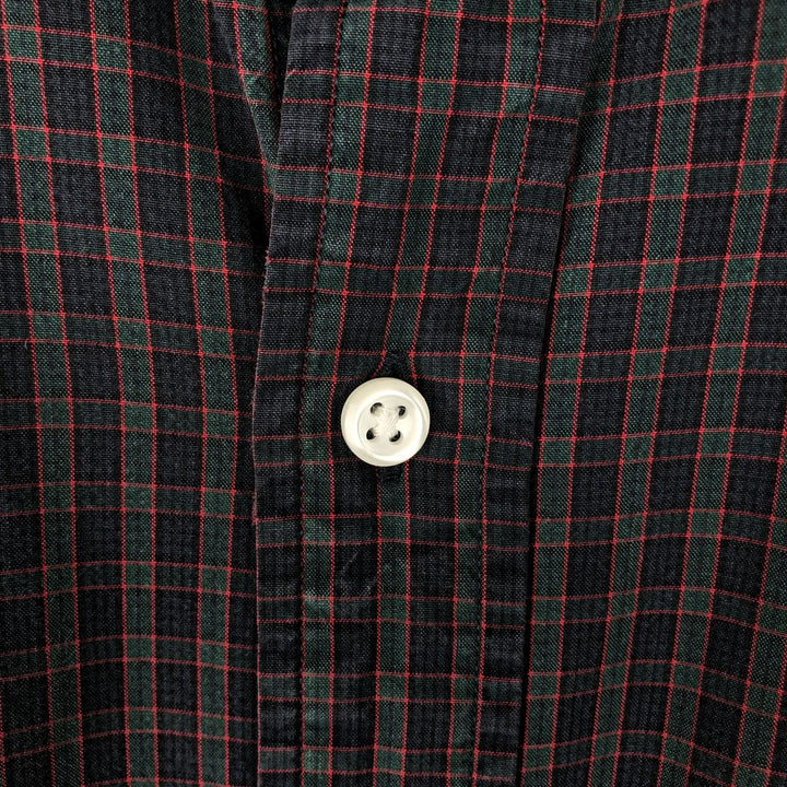 Ralph Lauren POLO by Ralph Lauren REGENT long-sleeved wide-collar cotton check shirt, men's size XL cotton red type Vintage Second Hand