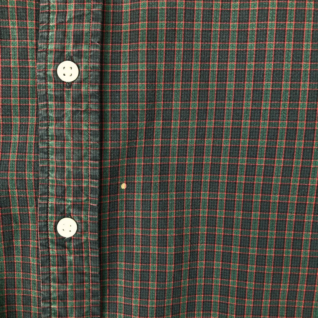 Ralph Lauren POLO by Ralph Lauren REGENT long-sleeved wide-collar cotton check shirt, men's size XL cotton red type Vintage Second Hand