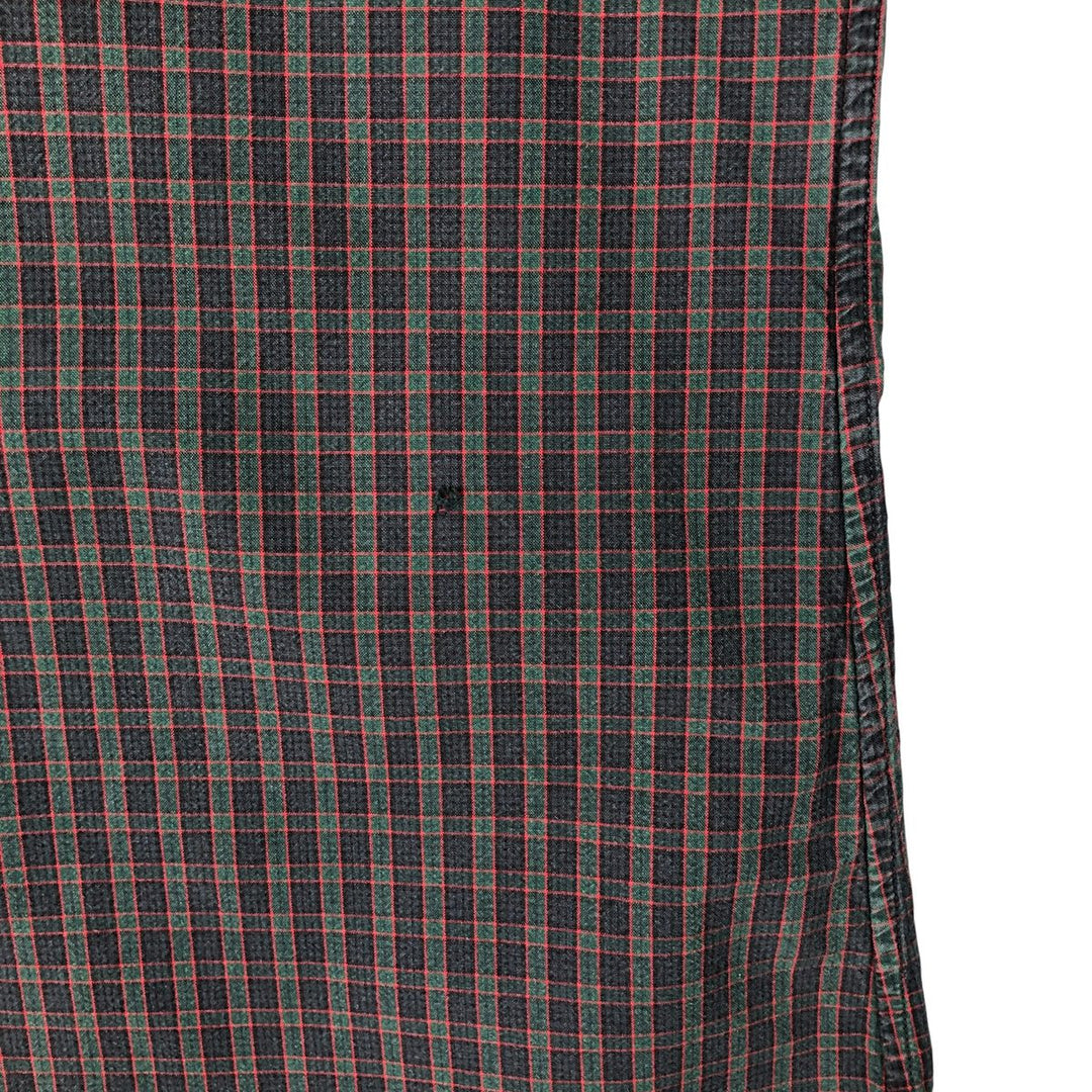 Ralph Lauren POLO by Ralph Lauren REGENT long-sleeved wide-collar cotton check shirt, men's size XL cotton red type Vintage Second Hand