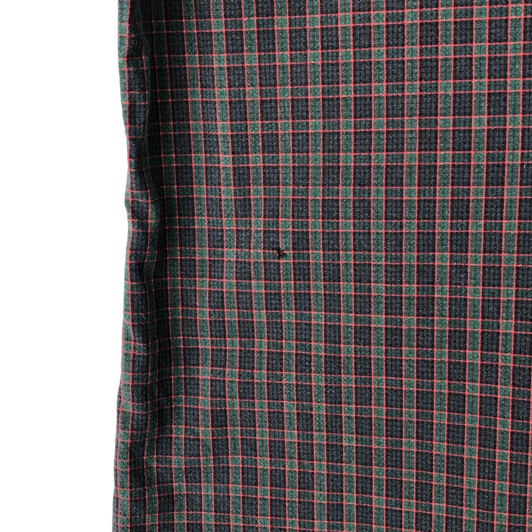 Ralph Lauren POLO by Ralph Lauren REGENT long-sleeved wide-collar cotton check shirt, men's size XL cotton red type Vintage Second Hand