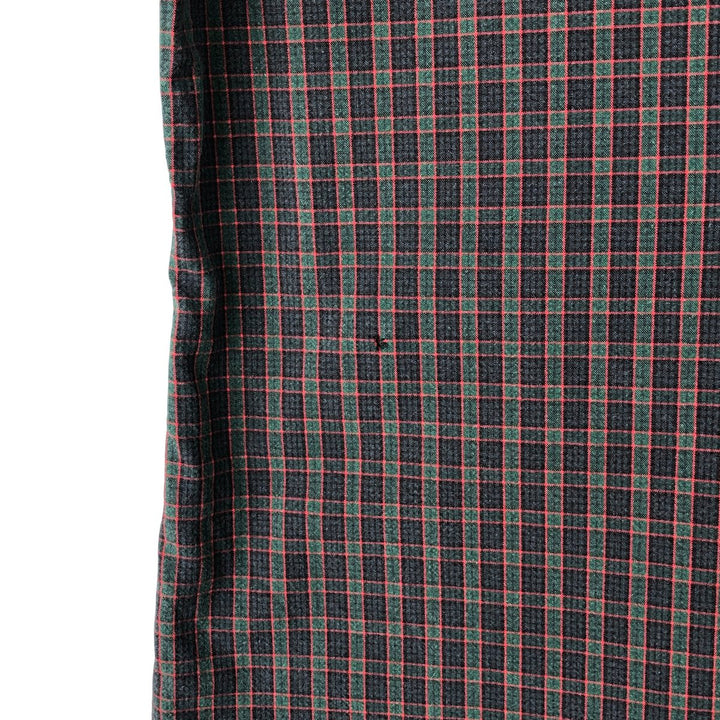 Ralph Lauren POLO by Ralph Lauren REGENT long-sleeved wide-collar cotton check shirt, men's size XL cotton red type Vintage Second Hand