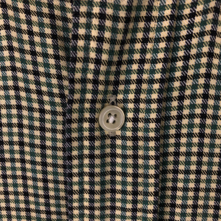 Ralph Lauren BLAIRE long sleeve button down check shirt, men's XL size cotton lemon yellow Vintage Second Hand