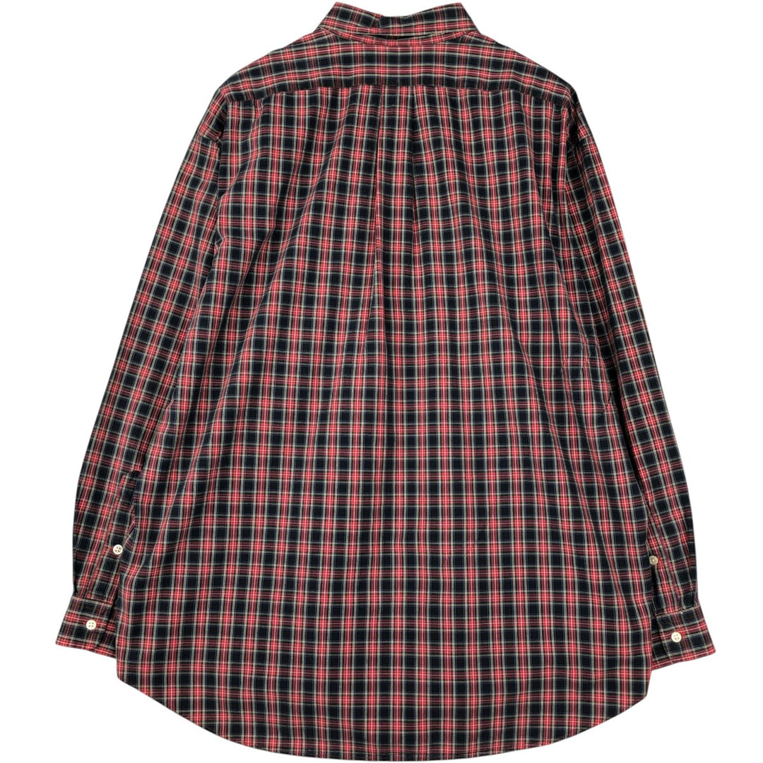 Ralph Lauren BLAKE Tartan Check Long Sleeve Button-Down Check Shirt Men's XL cotton red type Vintage Second Hand