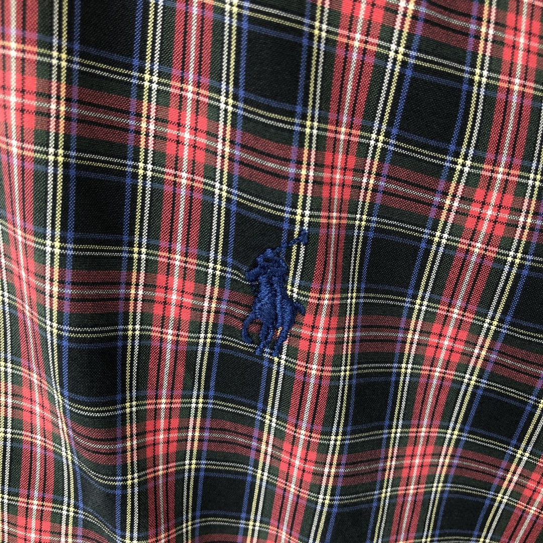 Ralph Lauren BLAKE Tartan Check Long Sleeve Button-Down Check Shirt Men's XL cotton red type Vintage Second Hand