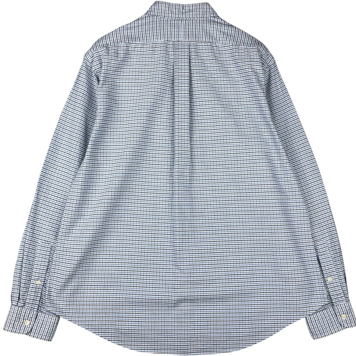 Ralph Lauren CUSTOM FIT long sleeve button down check shirt men's XL size cotton white type Vintage Second Hand