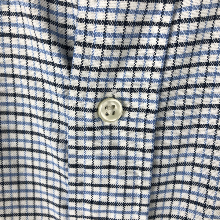 Ralph Lauren CUSTOM FIT long sleeve button down check shirt men's XL size cotton white type Vintage Second Hand