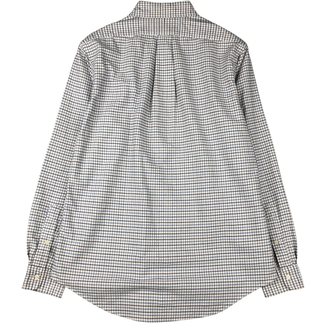 Ralph Lauren CUSTOM FIT long sleeve button down check shirt men's size M cotton white type Vintage Second Hand