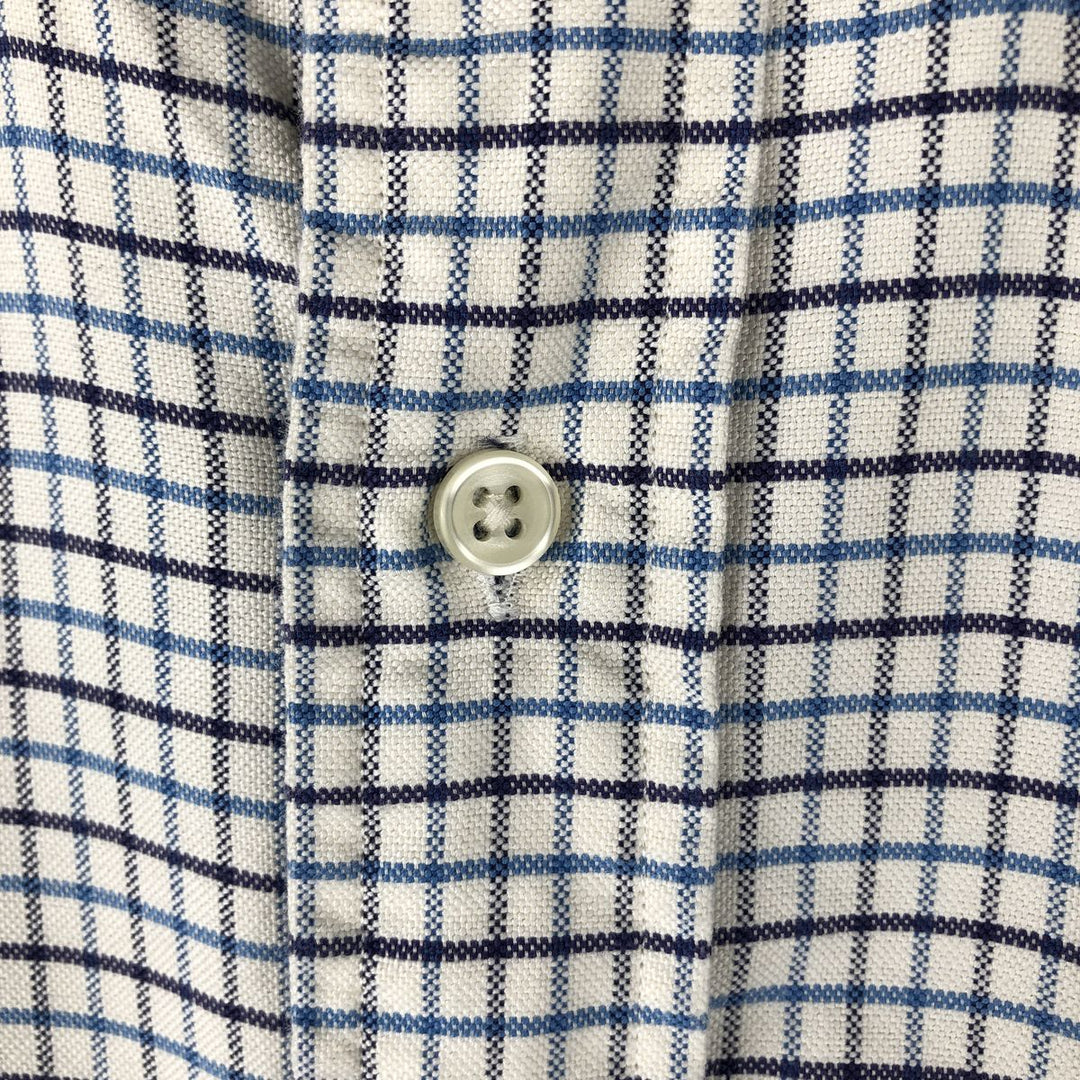 Ralph Lauren CUSTOM FIT long sleeve button down check shirt men's size M cotton white type Vintage Second Hand