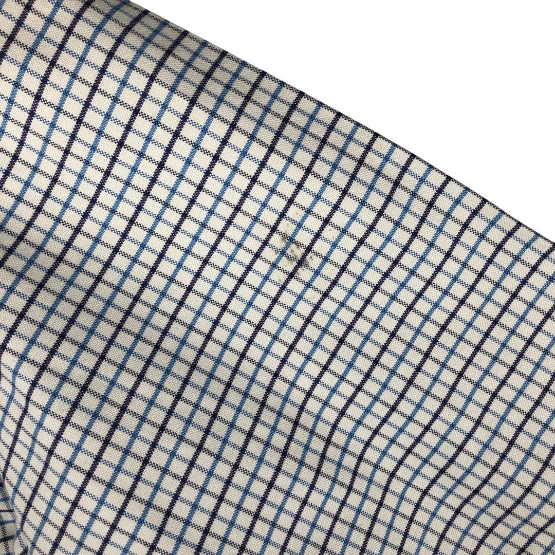 Ralph Lauren CUSTOM FIT long sleeve button down check shirt men's size M cotton white type Vintage Second Hand