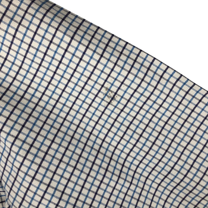 Ralph Lauren CUSTOM FIT long sleeve button down check shirt men's size M cotton white type Vintage Second Hand