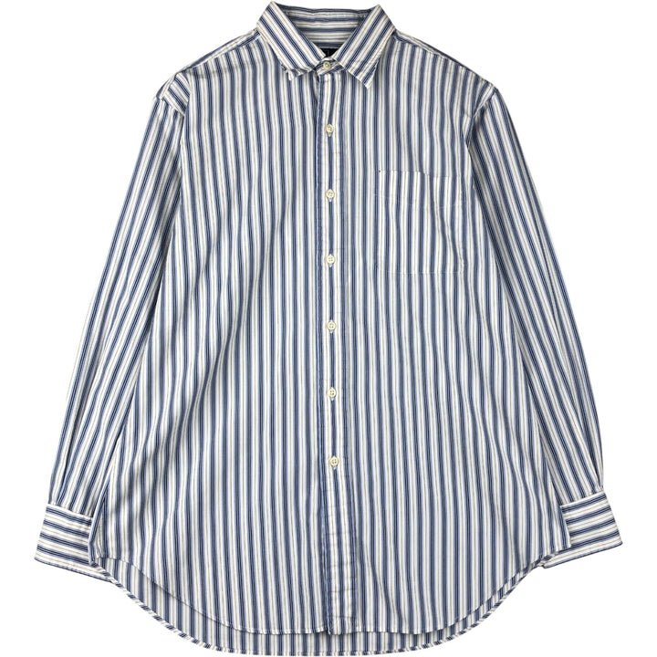 Ralph Lauren POLO by Ralph Lauren ANDREW long-sleeved cotton striped shirt, men's size M cotton white type Vintage Second Hand