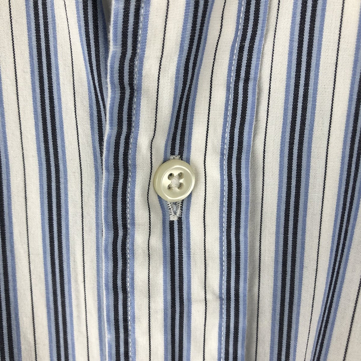 Ralph Lauren POLO by Ralph Lauren ANDREW long-sleeved cotton striped shirt, men's size M cotton white type Vintage Second Hand