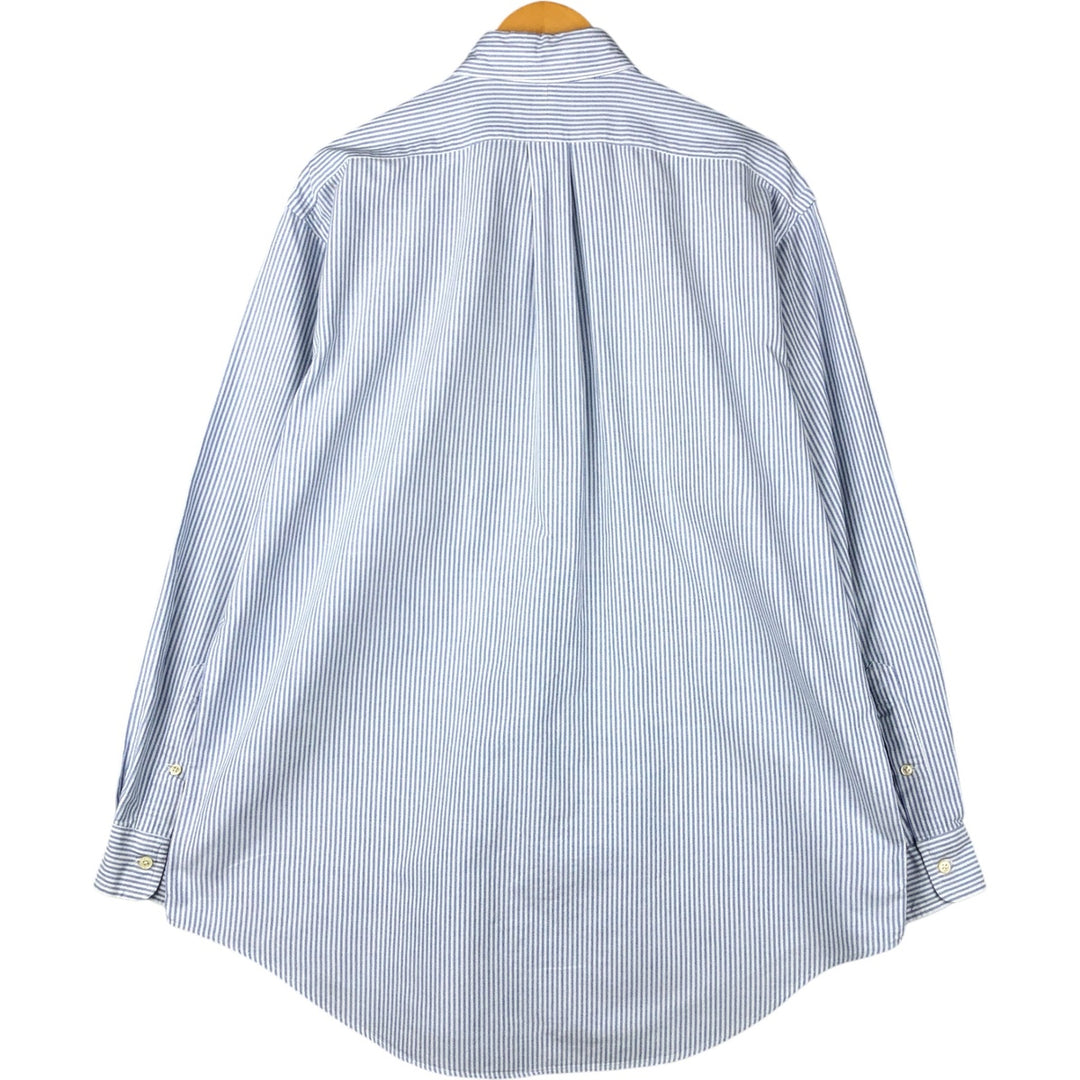 Ralph Lauren YARMOUTH Long Sleeve Button-Down Striped Shirt, Men's Size L cotton Blue type light blue Vintage Second Hand