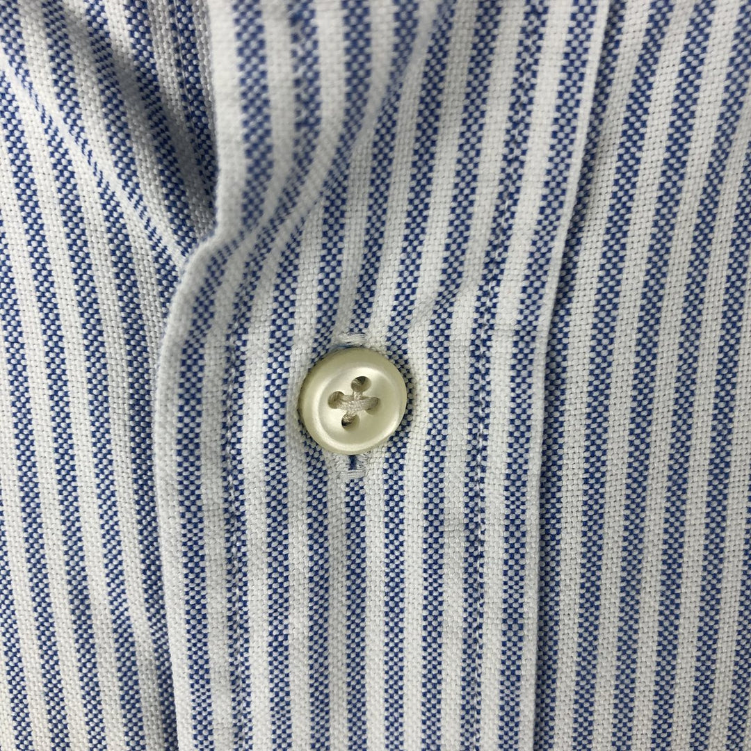 Ralph Lauren YARMOUTH Long Sleeve Button-Down Striped Shirt, Men's Size L cotton Blue type light blue Vintage Second Hand