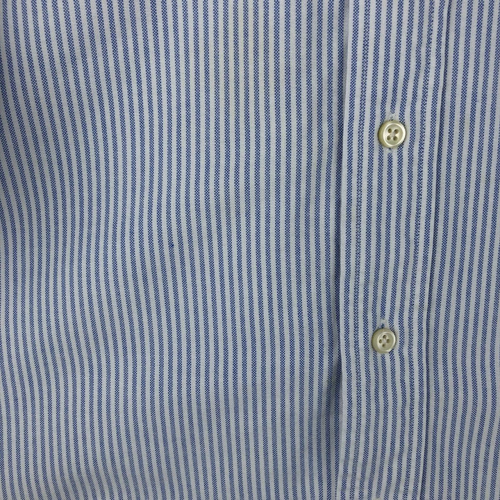 Ralph Lauren YARMOUTH Long Sleeve Button-Down Striped Shirt, Men's Size L cotton Blue type light blue Vintage Second Hand