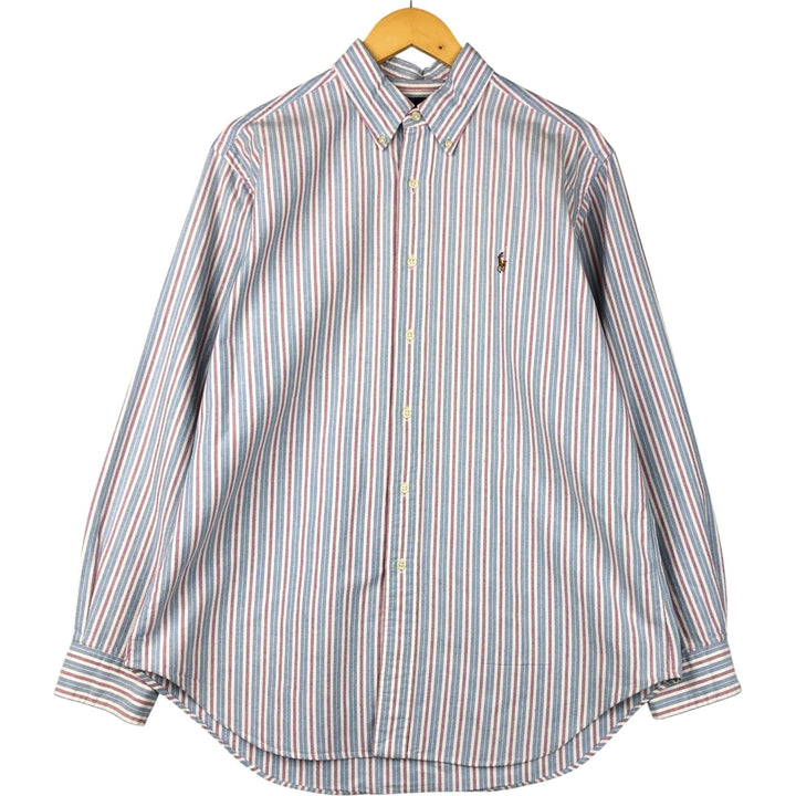 Ralph Lauren Classic Fit Long Sleeve Button Down Striped Shirt Men's Size L cotton white type Vintage Second Hand