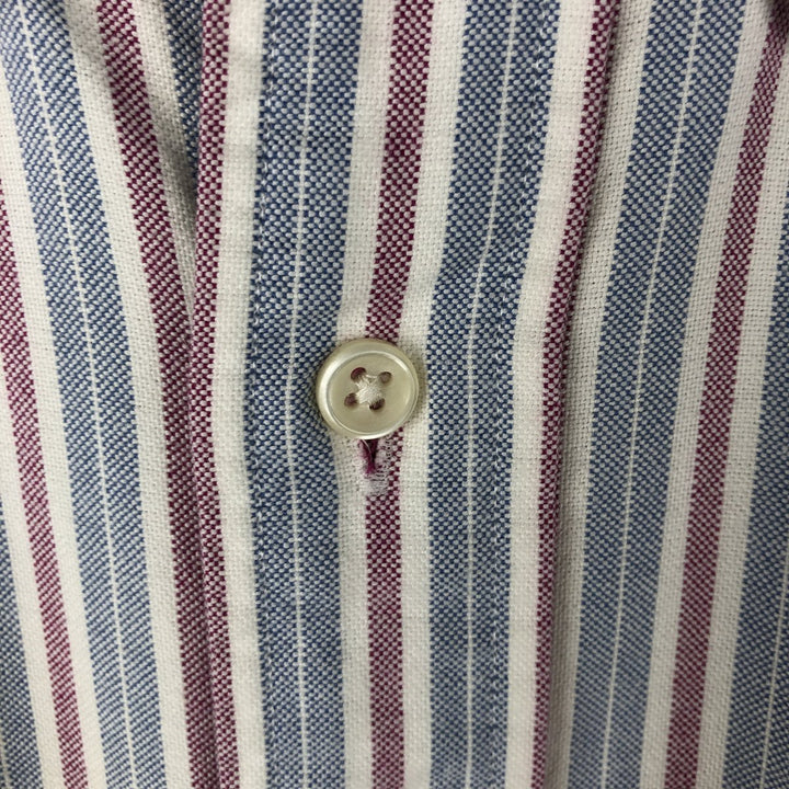 Ralph Lauren Classic Fit Long Sleeve Button Down Striped Shirt Men's Size L cotton white type Vintage Second Hand