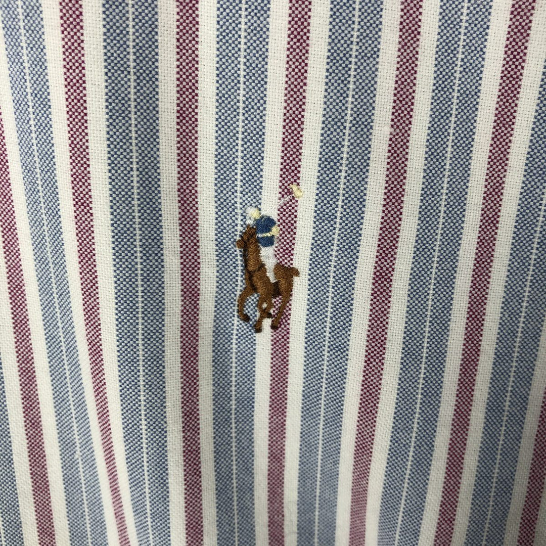 Ralph Lauren Classic Fit Long Sleeve Button Down Striped Shirt Men's Size L cotton white type Vintage Second Hand