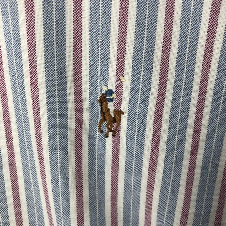 Ralph Lauren Classic Fit Long Sleeve Button Down Striped Shirt Men's Size L cotton white type Vintage Second Hand