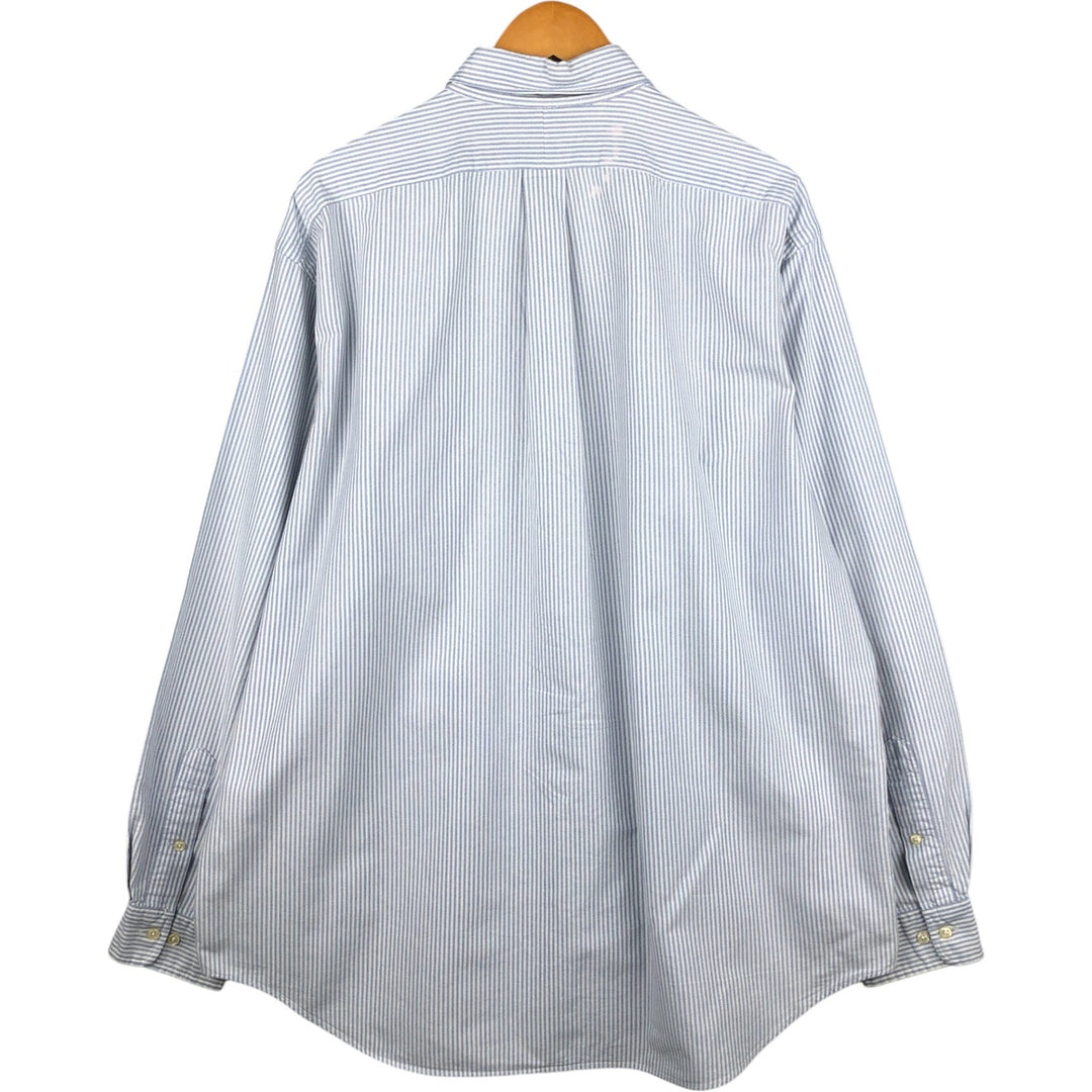 Ralph Lauren YARMOUTH Long Sleeve Button-Down Striped Shirt, Men's XL cotton white type Vintage Second Hand