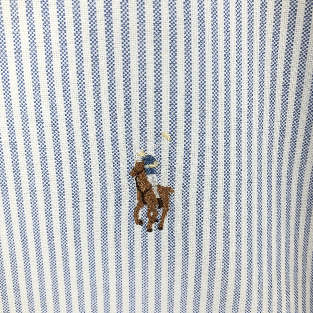 Ralph Lauren YARMOUTH Long Sleeve Button-Down Striped Shirt, Men's XL cotton white type Vintage Second Hand