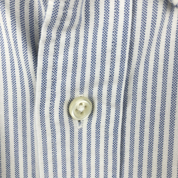 Ralph Lauren YARMOUTH Long Sleeve Button-Down Striped Shirt, Men's XL cotton white type Vintage Second Hand