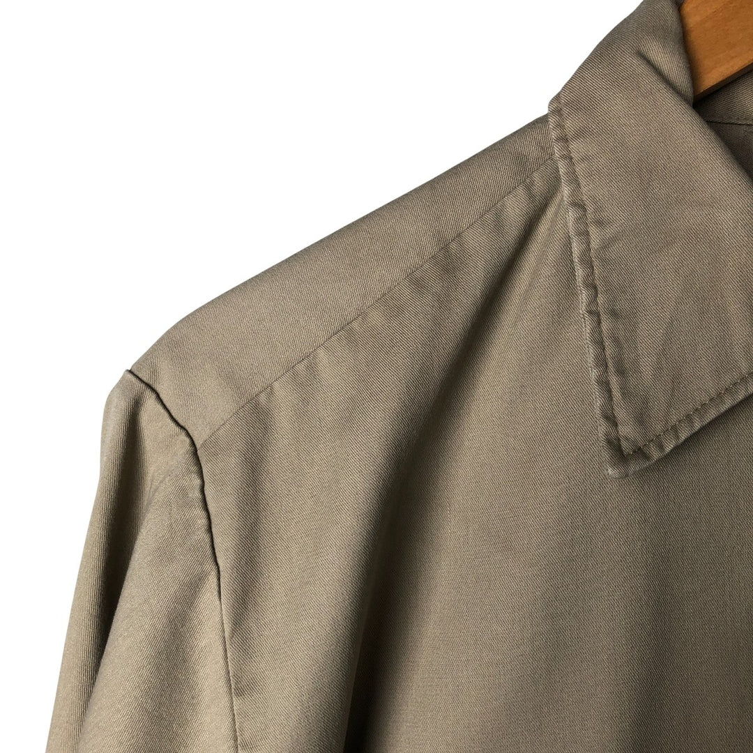 Dickies Long Sleeve Work Shirt, Made in USA, Men's Size L polyester Beige type Vintage Second Hand
