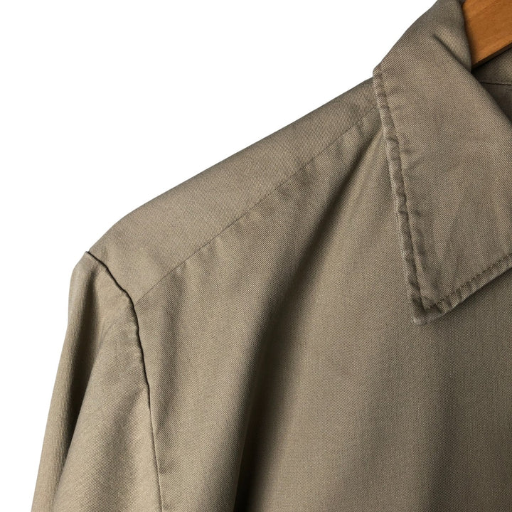 Dickies Long Sleeve Work Shirt, Made in USA, Men's Size L polyester Beige type Vintage Second Hand