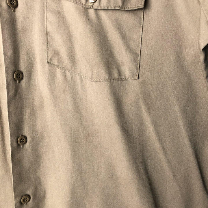 Dickies Long Sleeve Work Shirt, Made in USA, Men's Size L polyester Beige type Vintage Second Hand