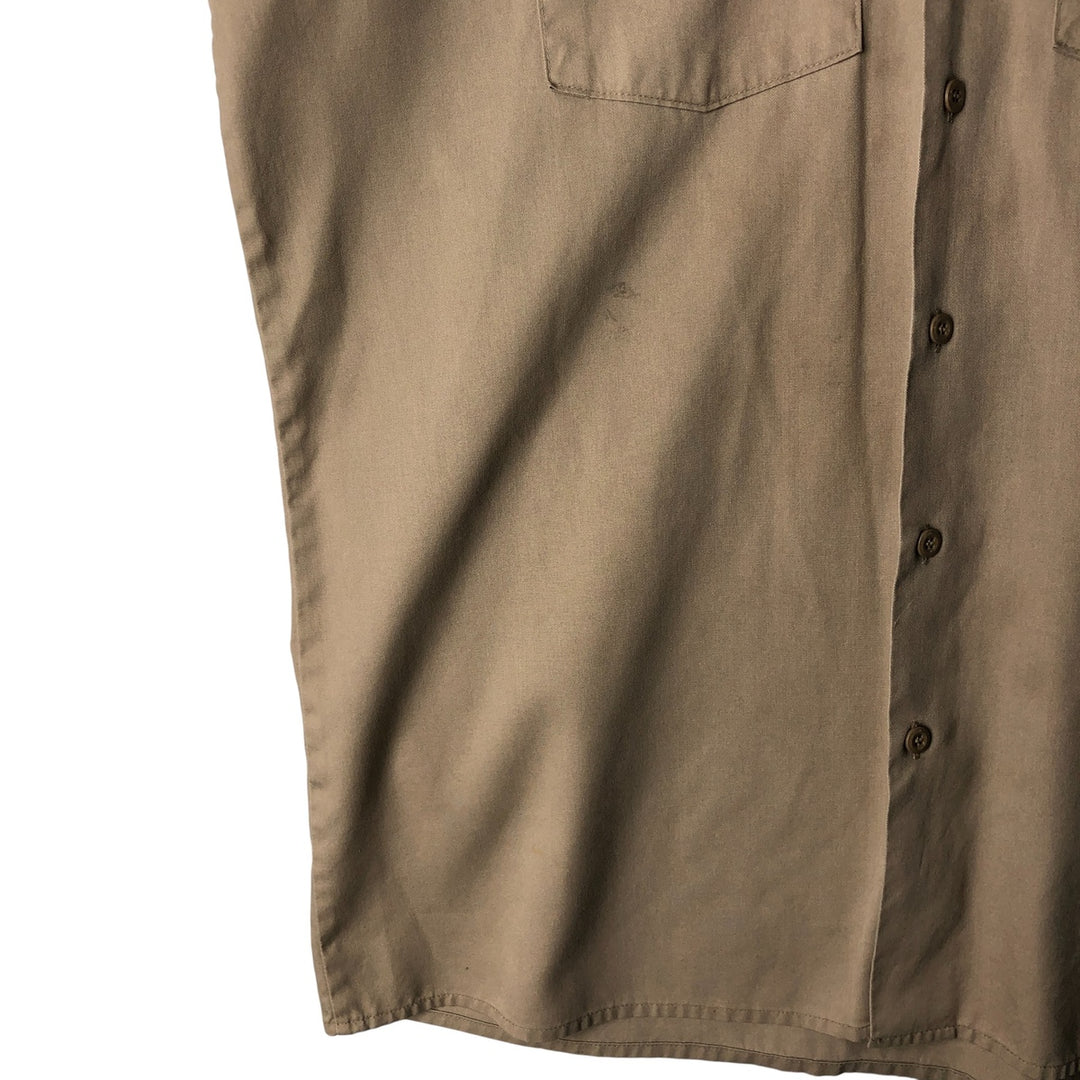 Dickies Long Sleeve Work Shirt, Made in USA, Men's Size L polyester Beige type Vintage Second Hand