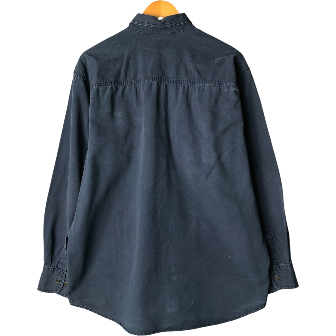 Dickies long-sleeved work shirt, men's size M cotton navy blue type Vintage Second Hand