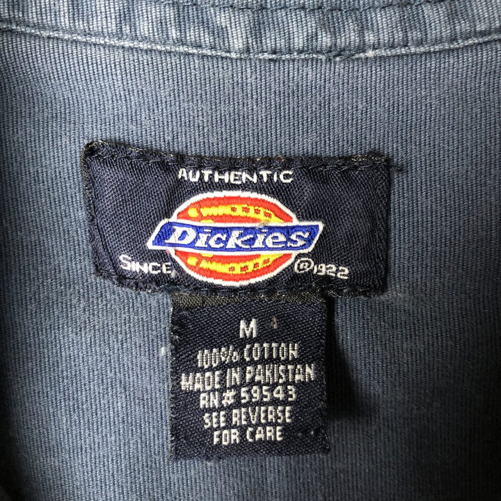 Dickies long-sleeved work shirt, men's size M cotton navy blue type Vintage Second Hand