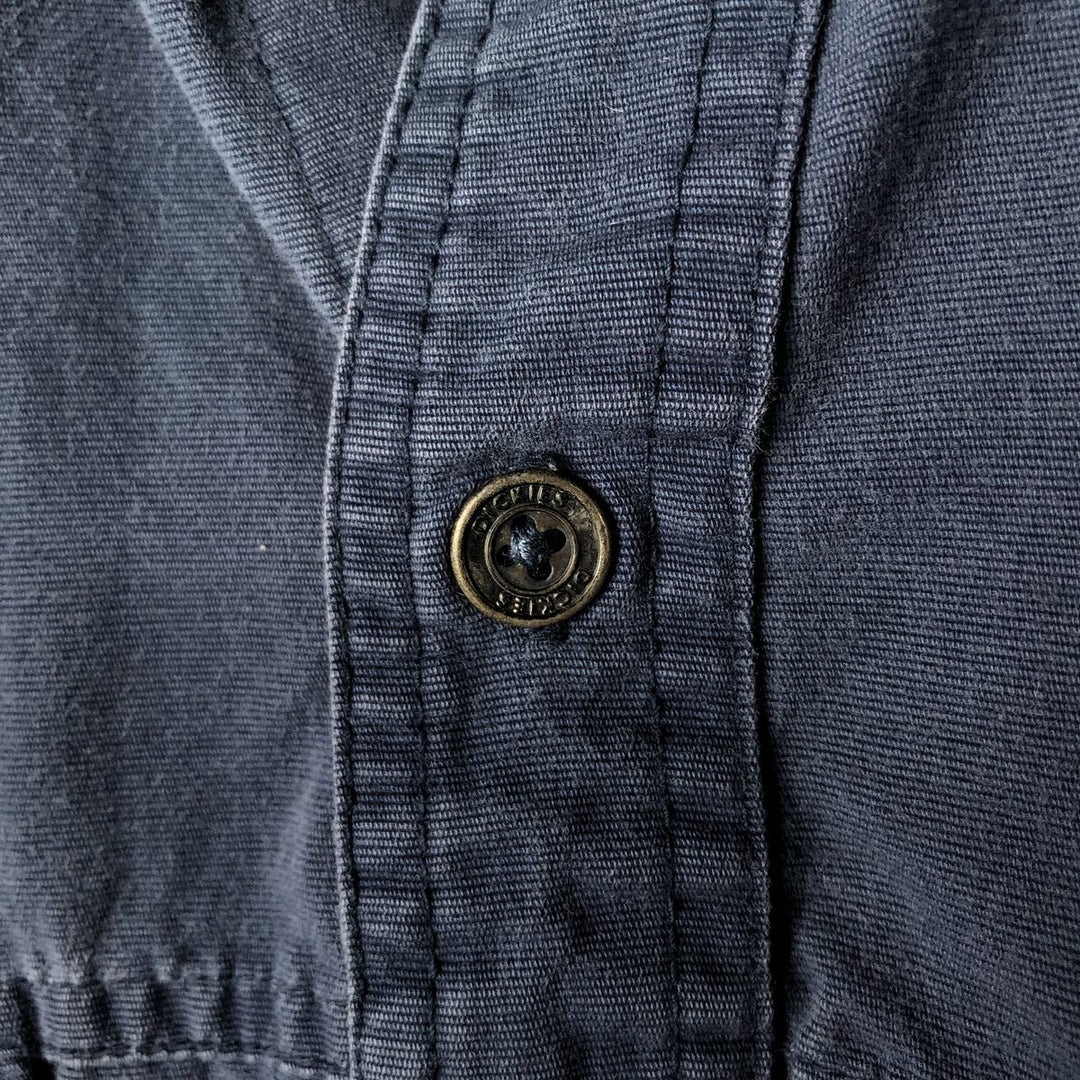 Dickies long-sleeved work shirt, men's size M cotton navy blue type Vintage Second Hand