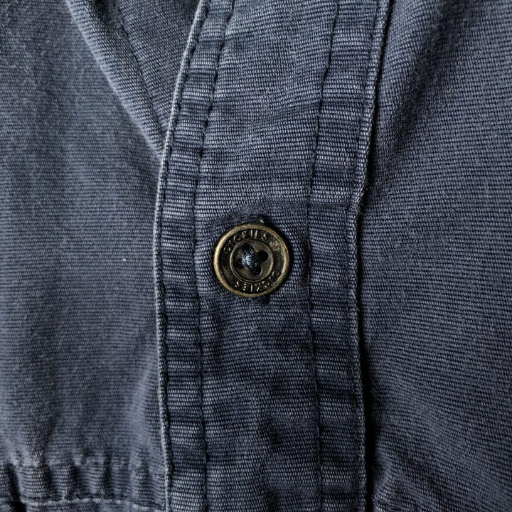 Dickies long-sleeved work shirt, men's size M cotton navy blue type Vintage Second Hand